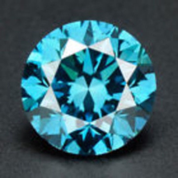 Jewelry - CERTIFIED . 08 cts. vvs2 Round Fancy blue Diamond